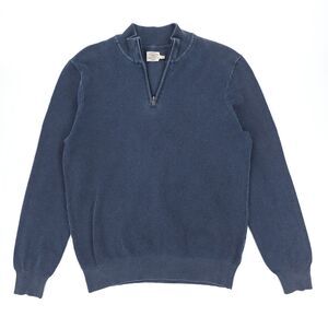 FAHERTY Montego Cotton Cashmere Quarter Zip Sweater Minimal Beachy Boho Indie